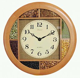 Dřevěné hodiny MOK ST luštěniny (1)