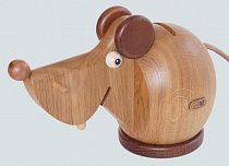 Dřevěná pokladnička Myš 
