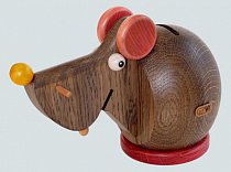 Dřevěná pokladnička Myš bar